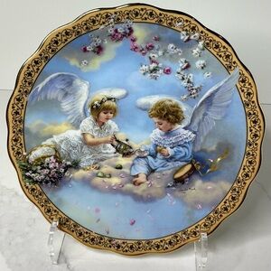 PRECIOUS PARTY Plate Sandra Kuck's Gardens of Innocence Angels #4 Tea Party